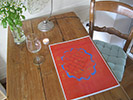 placemat-yantra red
